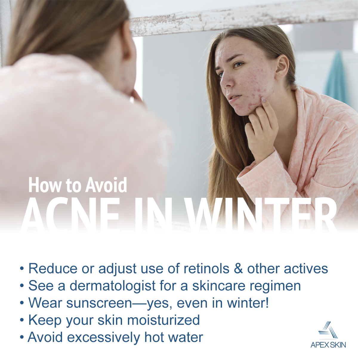 how to avoid acne in winter