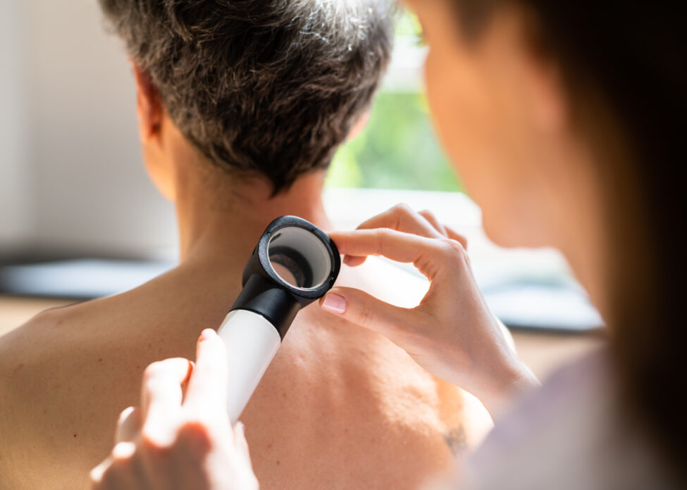 Dermatologist Checking Skin Allergy And Pigment Problems
